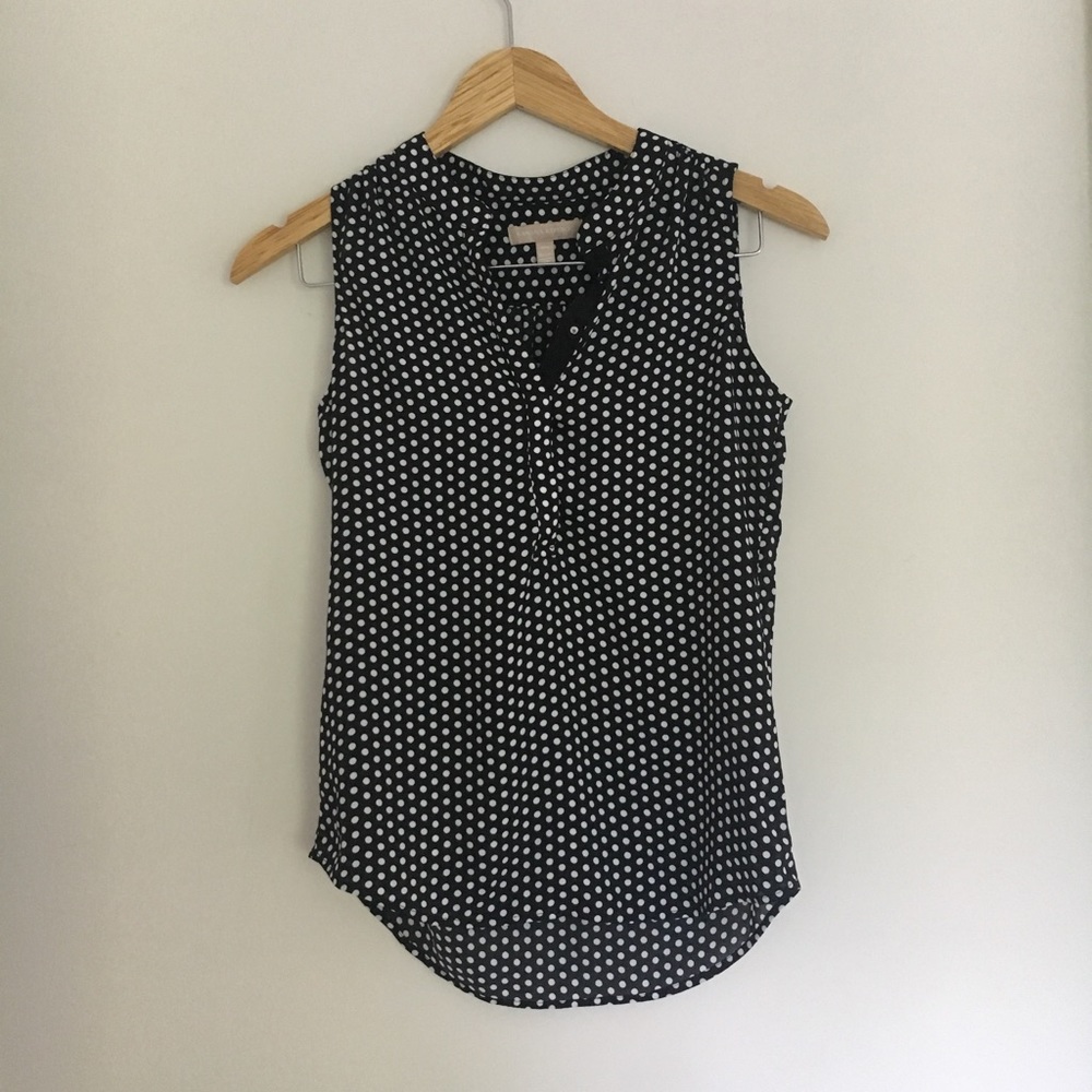 Banana republic polka dotted blouse